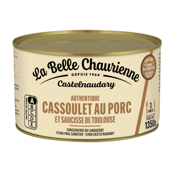 Authentique cassoulet au porc et saucisses de Toulouse 1350g