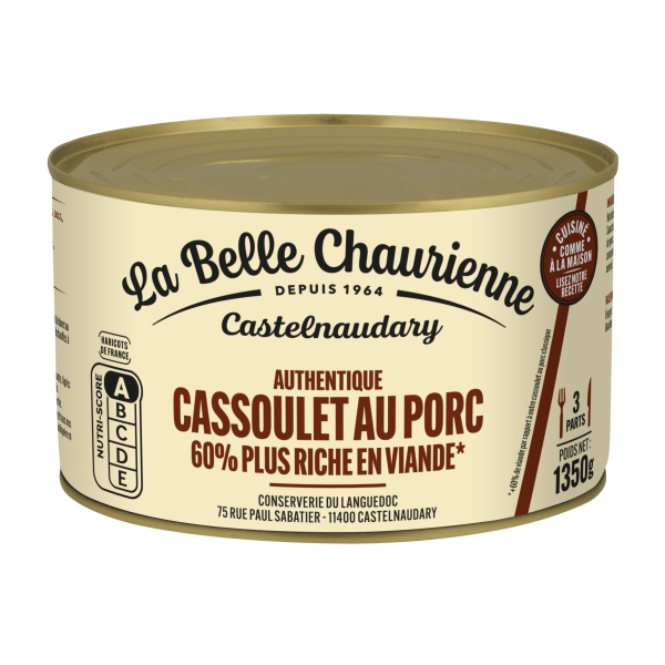 Authentique cassoulet au porc 60% plus riche en viande La Belle Chaurienne