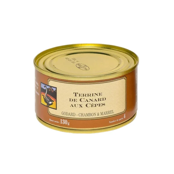 Maison Godard Duck Terrine With Porcini Mushrooms 130g Tin