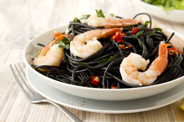 Black Squid Ink Seafood Pasta